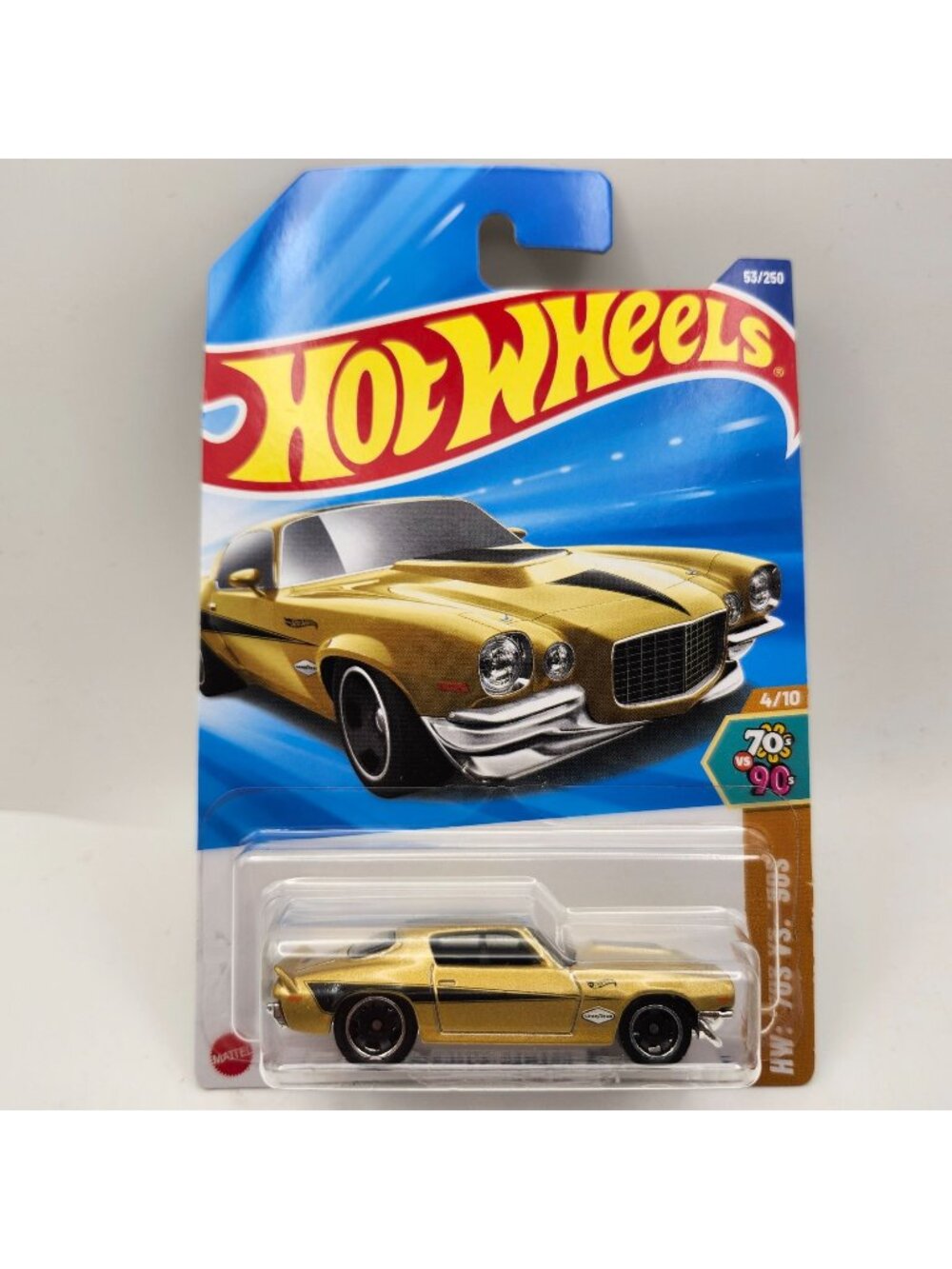 Hot Wheels 70 Chevy Camaro RS Gold HW 70s VS 90s 4/10 53/250